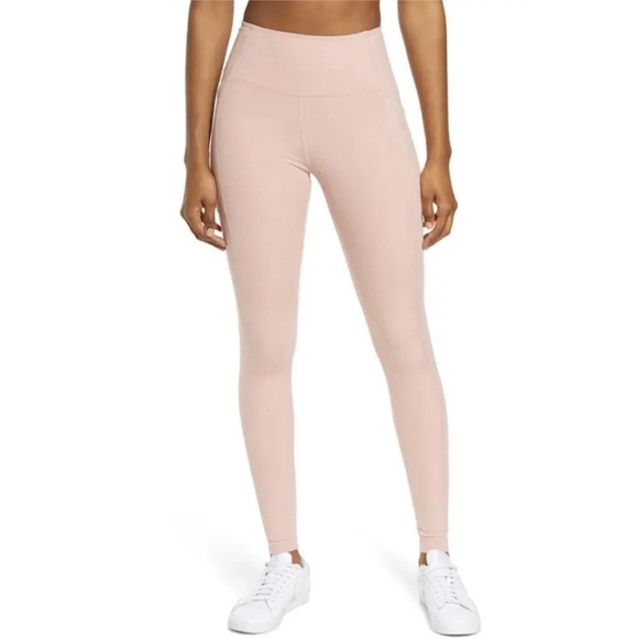 Girlfriend Collective High Rise Pocket Crop Leggings Blush Size M - Picture 9 of 9